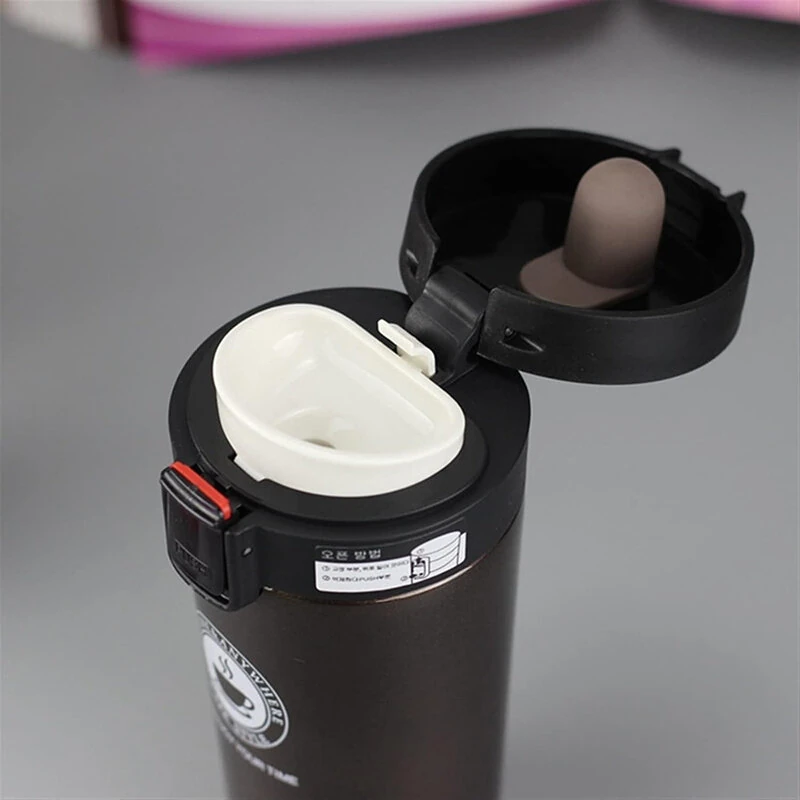 (image for) 380ml Thermal Bottle Coffee Mug Thermo Cup Thermos Flask Vacuum Cup Travel Portable Stainless Steel Water Bottle