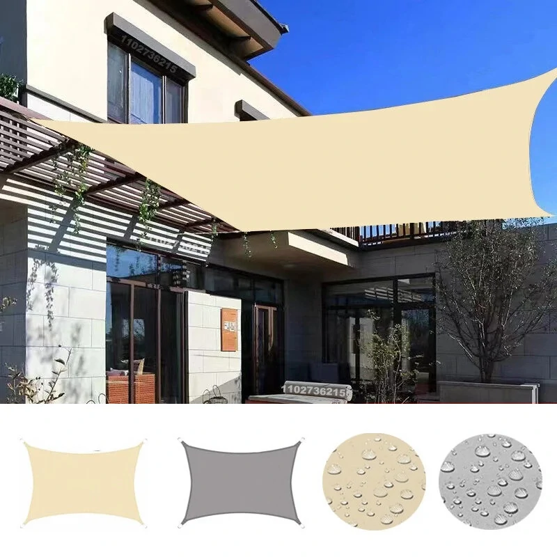 Outdoor Shade Canopy Waterproof Rain Shelter Sunshade Curtain Corner Shade Sail UV Resistance Sun Protection Camping Tent (image for) Outdoor Shade Canopy Waterproof Rain Shelter Sunshade Curtain Corner Shade Sail UV Resistance Sun Protection Camping Tent